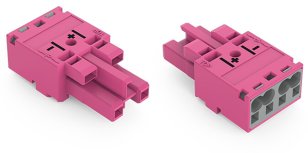 Zdířka 2pól. Kód. B Růžová WAGO 770-282/080-000