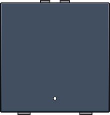 NHC 1násobný ovladač s LED + snímač teploty BLUE GREY COATED NIKO 220-52201
