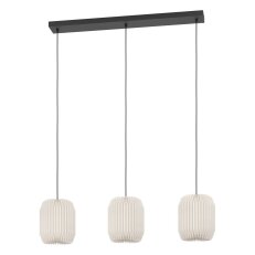 Závěsné svítidlo BELGRAVE E27 černá/papír bílá 3X40W IP20 EGLO 44102
