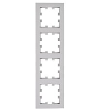 Krycí rámeček 4násobný, stříbrný SCHRACK EV125304--