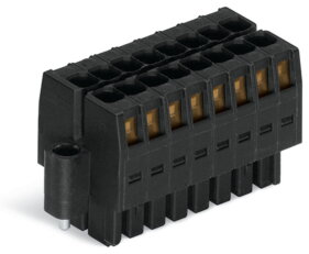 1vodičová pružinová svorkovnice, 2řadá, CAGE CLAMP, 1,5 mm2, Černá