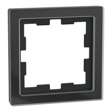 Rámeček Merten D-Life sklo jednonásobný, Onyx Black, Sklo SCHNEIDER MEG4010-6503