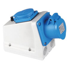 Kombinovaná zásuvka francouzská 3x16A/IP44 TP ELECTRIC 316-6-ZVZ