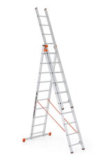 Trojdílný univerzální žebřík Premium, nášlapy 3x8 ALVE 563081