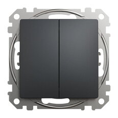 Sedna D/E Tlačítko dvojité 1/0+1/0, Antracit SCHNEIDER SDD114118