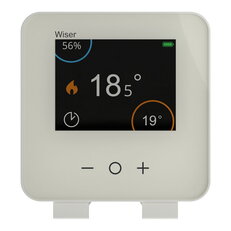 Připojený termostat, Wiser, pokojový, bateriový, LCD, bílý SCHNEIDER CCTFR6400