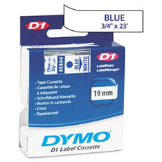 S0720840 45804 DYMO páska D1 plastová 19mm, modrý tisk / bílý podklad, návin 7m
