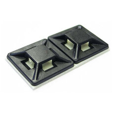 Kabelová příchytka černá 19x19mm samolepicí pro pásky šíře 3,6mm KAPC 19x19/2