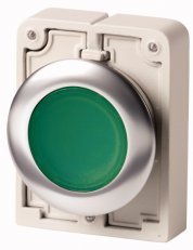 Eaton M30I-FDL-G Prosvětlená ovládací hlavice, bez aret, kroužek nerez, zelená
