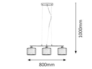 Závěsné svítidlo Anastasia E27 3x 60W IP20 chrom RABALUX 2630