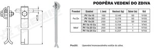Podpěra vedení do zdiva PV 1b-20 (FeZn) TREMIS V155