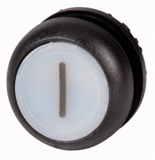 Eaton M22S-DL-W-X1 Prosvětlená ovládací hlavice, bez aret, kroužek černý, I bílá