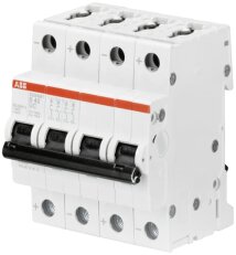 ABB S204MT-B10UC jistič 4F 10 A char. B 10kA 440V AC/DC pro kolejová vozidla
