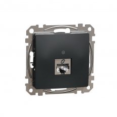 Sedna D/E Datová zásuvka 1xRJ45 kat. 6 STP, Antracit SCHNEIDER SDD114461S