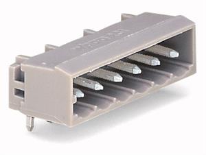 Konektor s pájecími piny THT, pájecí kontakt 1,0x1,0 mm, úhlové, šedá 2pól.