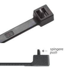 Vázací pásky otevíratelné RID 280x3 5mm prodloužený pin černá (100ks) 1792059