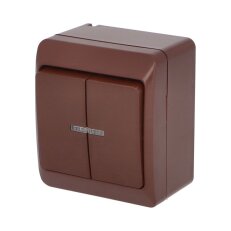 GALATEA IP44 Spínač sériový podsvětlený č.5So (hnědá) FAMATEL 5342-06