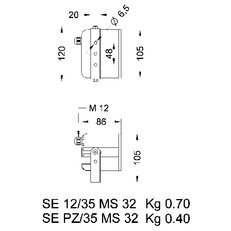 Siréna elektronická SE 12 MS32 240V AC 12/36 W IP43 108-117 dB 32 tónů 50427