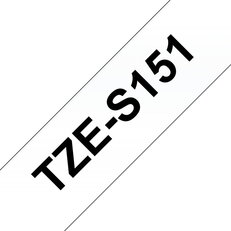 Páska BROTHER TZe-S151 průsvitná/černá (24mm, laminované, extrémně adh.)