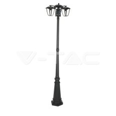 Pole Lamp 3XE27 1990mm IP44 Black,  VT-7