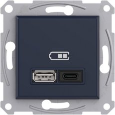 ASFORA Dvojitá USB A+C rychlonabíječka 3A 45W, antracit SCHNEIDER EPH2700471