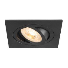 NEW TRIA 75 stropní vestavné svítidlo čtvercové max. 10W GU10 černá SLV 1007378