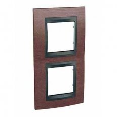 Unica Top rámeček dvojnásobný vertikální Tabaco/Grafit SCHNEIDER MGU66.004V.2M4