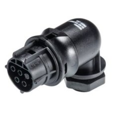 zásuvka vestavná gesis RST, 4-pól, šroubové svorky, M20, úhlová 90°, černá