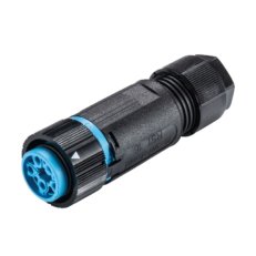 zásuvka na kabel RST mini, 5-pól, sv. modrá/černá WIELAND 46.051.4553.9