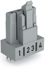 Zásuvka na desky plošných spojů rovné provedení 4pól. šedá WAGO 890-844