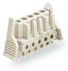 Pružinová svorkovnice THT rovná 5 mm šedá 10pól. WAGO 722-140/039-000