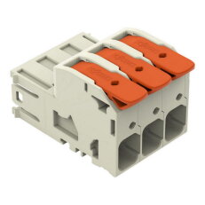 Konektor s pájecími piny Páčka Push-in CAGE CLAMP šedá 3pól. WAGO 832-1203