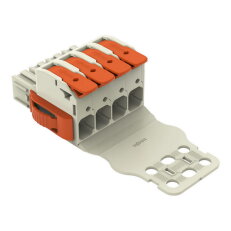 Pružinová svorka Páčka CAGE CLAMP sv.šedá 16mm2 4pól. WAGO 832-1104/314-000