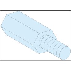 4 šestiboké distanční kusy M5 V=23mm SCHNEIDER LVS03186