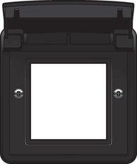 HYDRO ČERNÉ-adaptér pro moduly 45x45 (bez krabice) NIKO 761-85000
