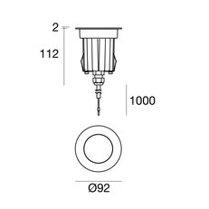 Zemní svítidlo SUELO-R 203 1L 8W C/CNV S/HC+MOL.IX LINEA LIGHT 76703W88