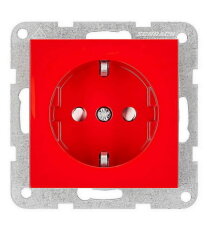 Zásuvka SCHUKO s děstskou ochranou, červená SCHRACK EV101314--