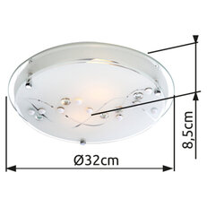 Stropní svítidlo BALLERINA I chrom 2xE27, max. 60W 230V GLOBO 48090-2