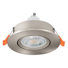 Vestavné svítidlo BARRANCO GU10 d84 IP44 matný nikl EGLO 902252