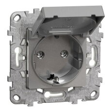 Zásuvka SCHUKO NOVÁ UNICA 2P+E 250V/16A, IP44,Aluminium SCHNEIDER NU508230