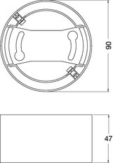 DOWNLIGHT IP44 GEN2 FRAMES DN 90 BK LEDVANCE 4099854561887