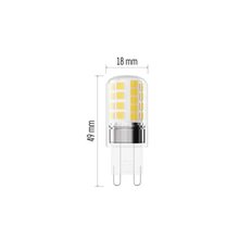 LED žárovka Classic JC, G9, 4,2 W (40 W), 470 lm, teplá bílá EMOS ZQ9E22