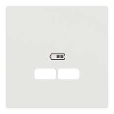Centrální deska, Merten System D, pro USB nabíječky, nordic white, termoplast