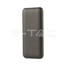 10000mAh Power Bank 2A 30CM Type C Cable Grey, V-TAC SKU23037