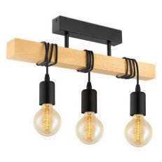 Stropní svítidlo TOWNSHEND černá/dub 180W IP20 EGLO 32915
