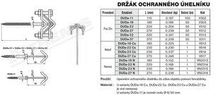 Držák ochranného úhelníku DUDa-37 (FeZn) vrut 8/300+prodloužení TREMIS V311