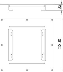 OBO DUG RK UAN 4 Montážní víko pro kazety v duté podl. 300x300x32 Ocel žár.zinek