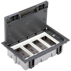Podlahová krabice SF obdélníkový 8×K45 4×S500 70mm105mm šedá 52050004-035