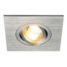 Svítidlo typu downlight NEW TRIA XL SQUARE GU10 kartáč. hliník 50 W SLV 113456