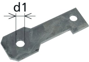 Připojovací třmen IF 3 přímý Průměr otvoru d1 41 mm DEHN 923214